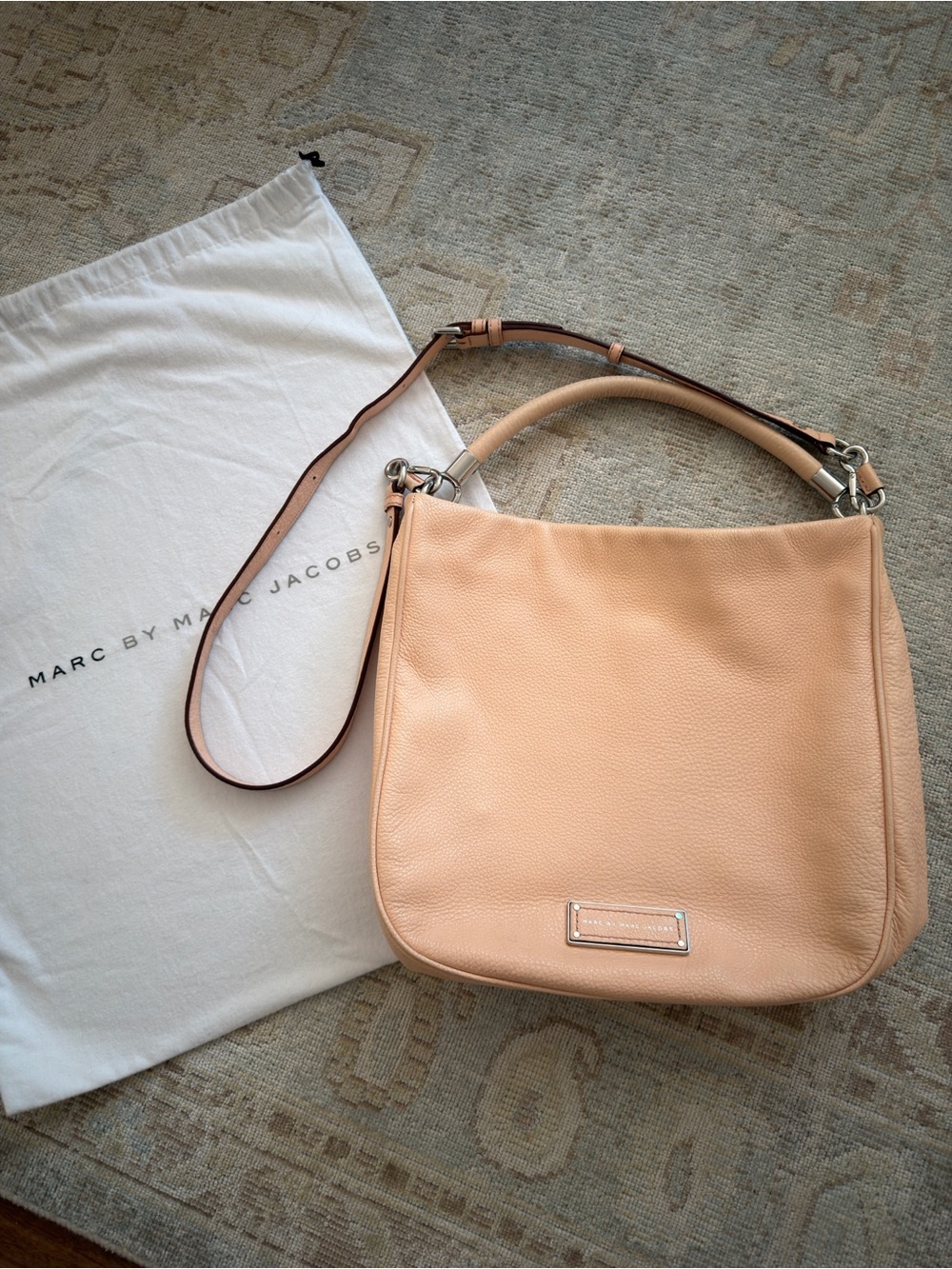Marc by Marc Jacobs Peach Pebbled Leather ‘Too Hot to Handle’ Shoulder Bag